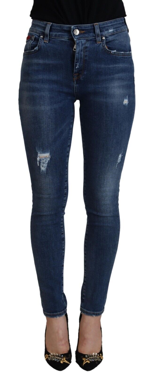 Elegant Blue Denim Pants - Elevate Your Style