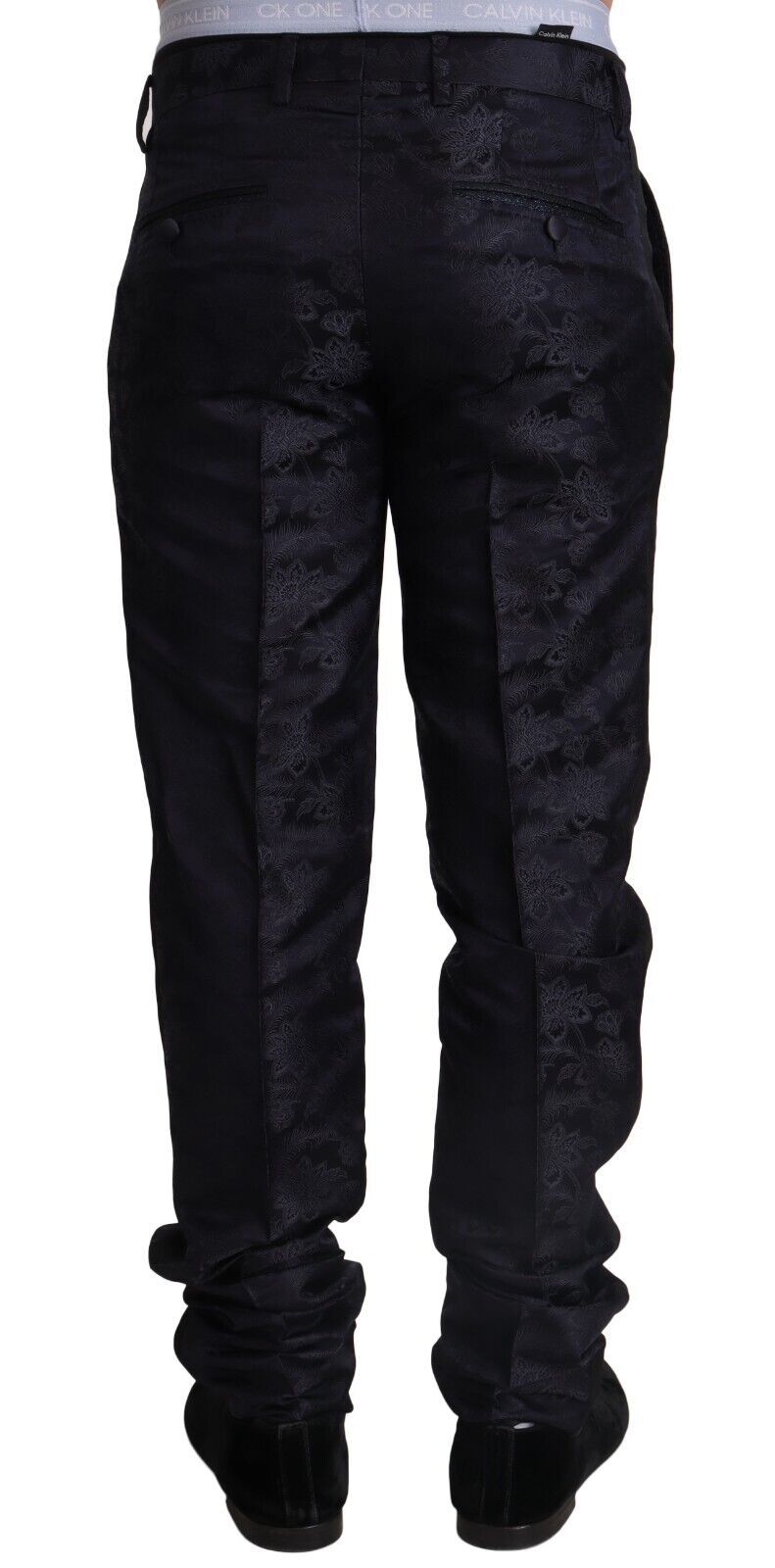 Elegant Slim Fit Silk Blend Dress Pants