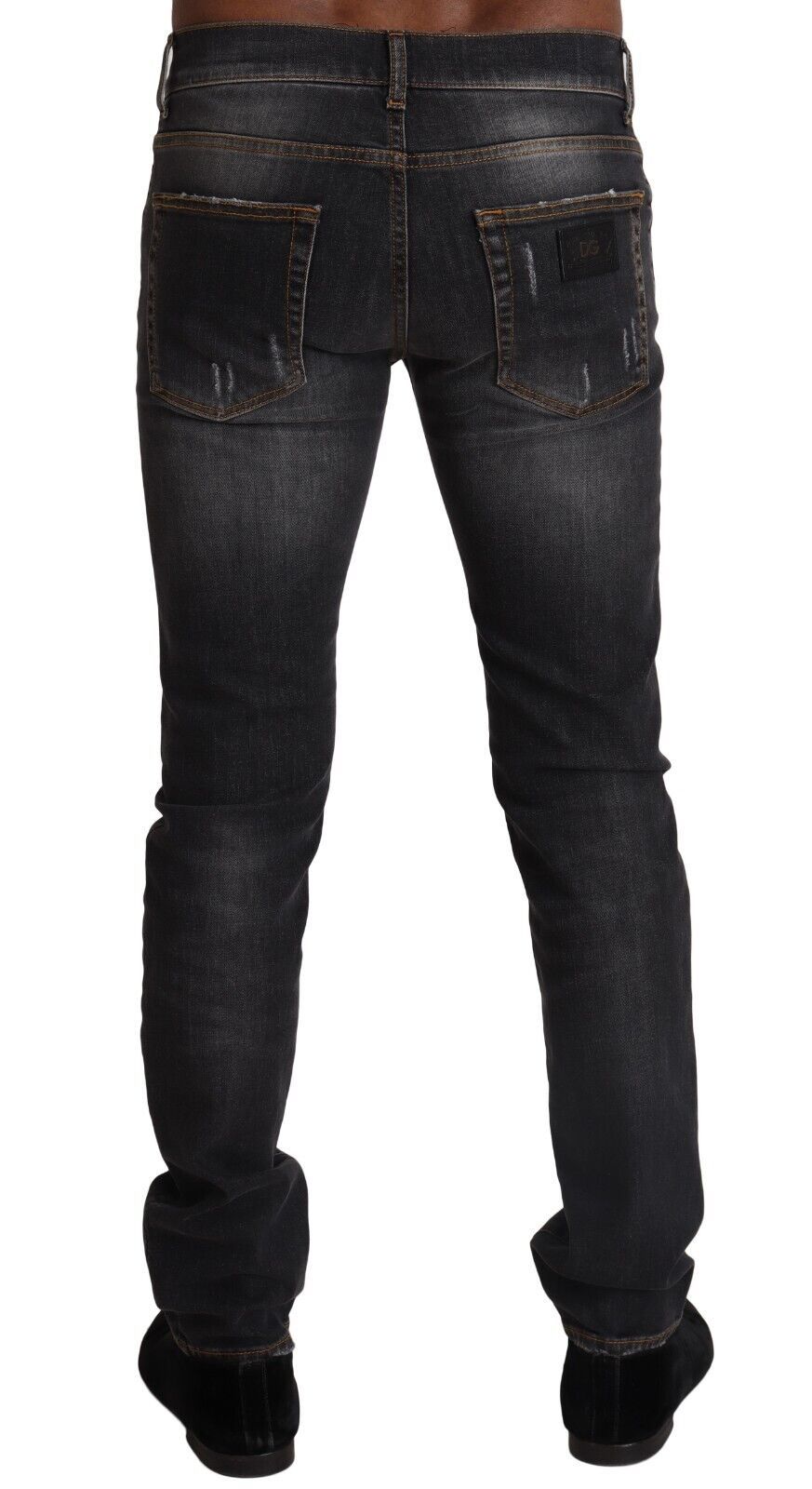 Elegant Dark Grey Slim Fit Denim