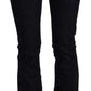 Chic Flared Mid-Waist Black Jeans