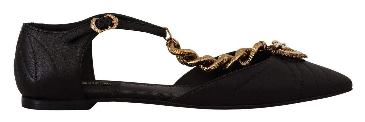 Elegant Gold Chain T-Strap Flat Sandals