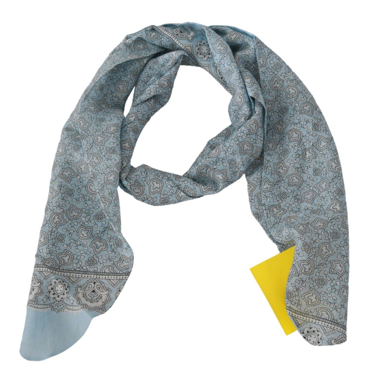 Light Blue Bandana Wrap Shawl Foulard Scarf