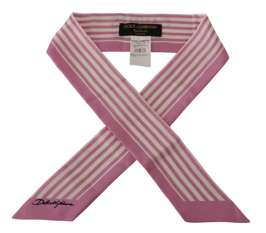 Silk Striped Cannes Jet'aime Scarf