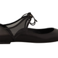 Elegant Black Mesh Ballerina Flats