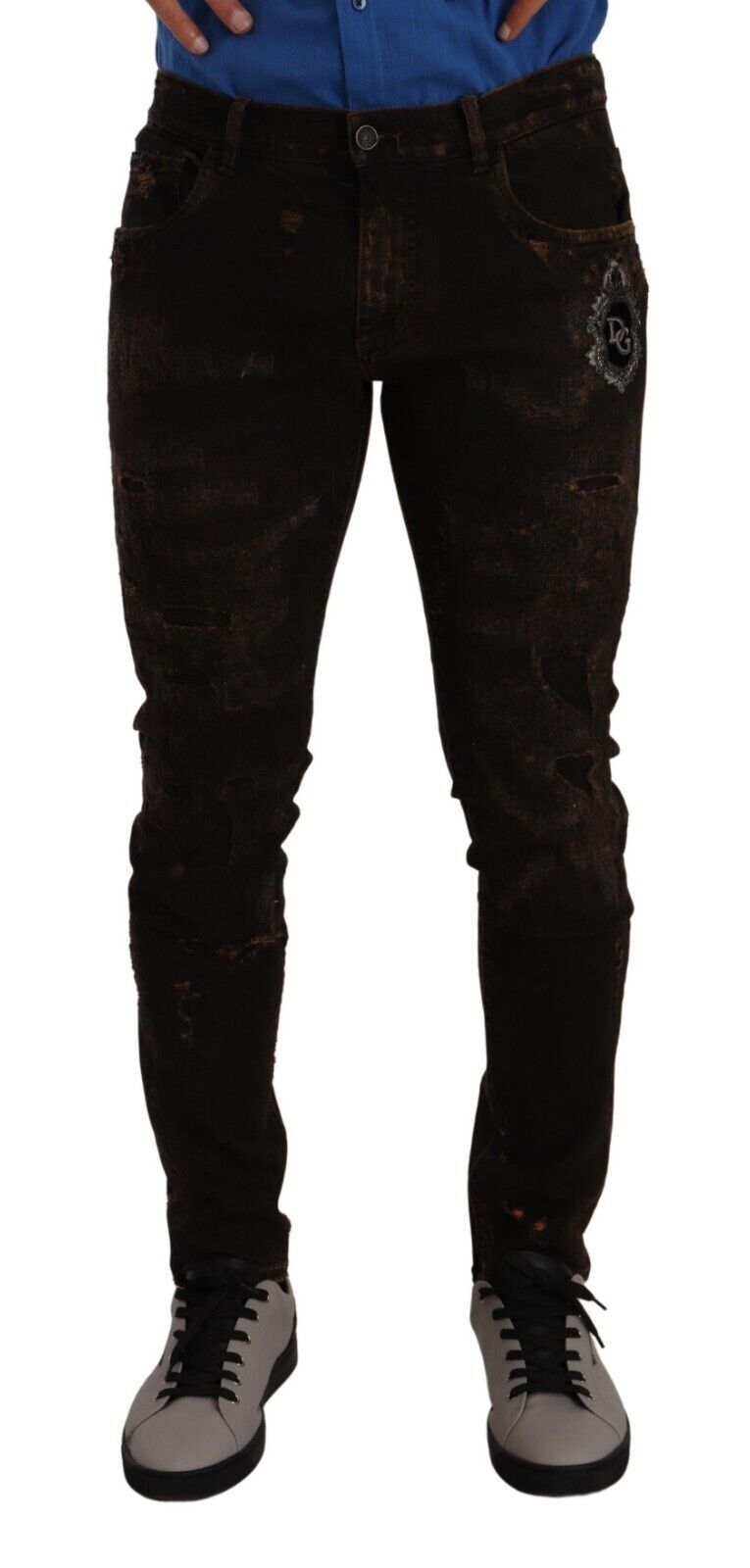 Svelte Distressed Denim Elegance