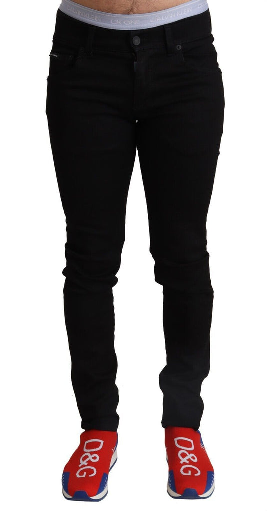 Elegant Slim Fit Skinny Jeans in Black