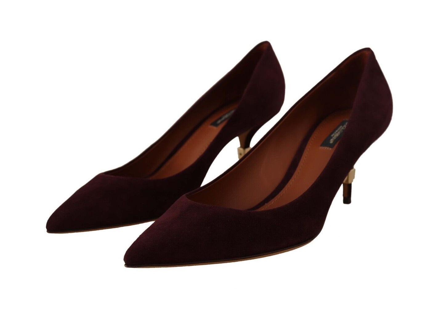 Elegant Purple Suede Heels Pumps