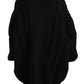 Black Wool Cashmere Knit Cardigan Sweater