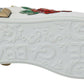 White Roses Sequined Crystal Womens Sneakers Shoes