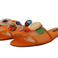 Elegant Mesh Slide-on Flats with Button Embellishment