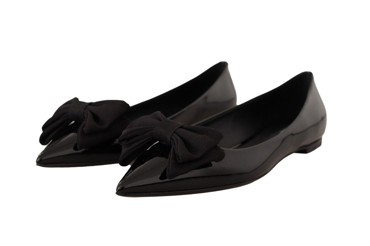 Elegant Black Leather Ballerina Flats