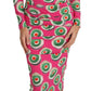 Elegant Pink Silk Sheath Bodycon Dress