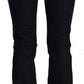 Chic Flared Mid-Waist Black Jeans