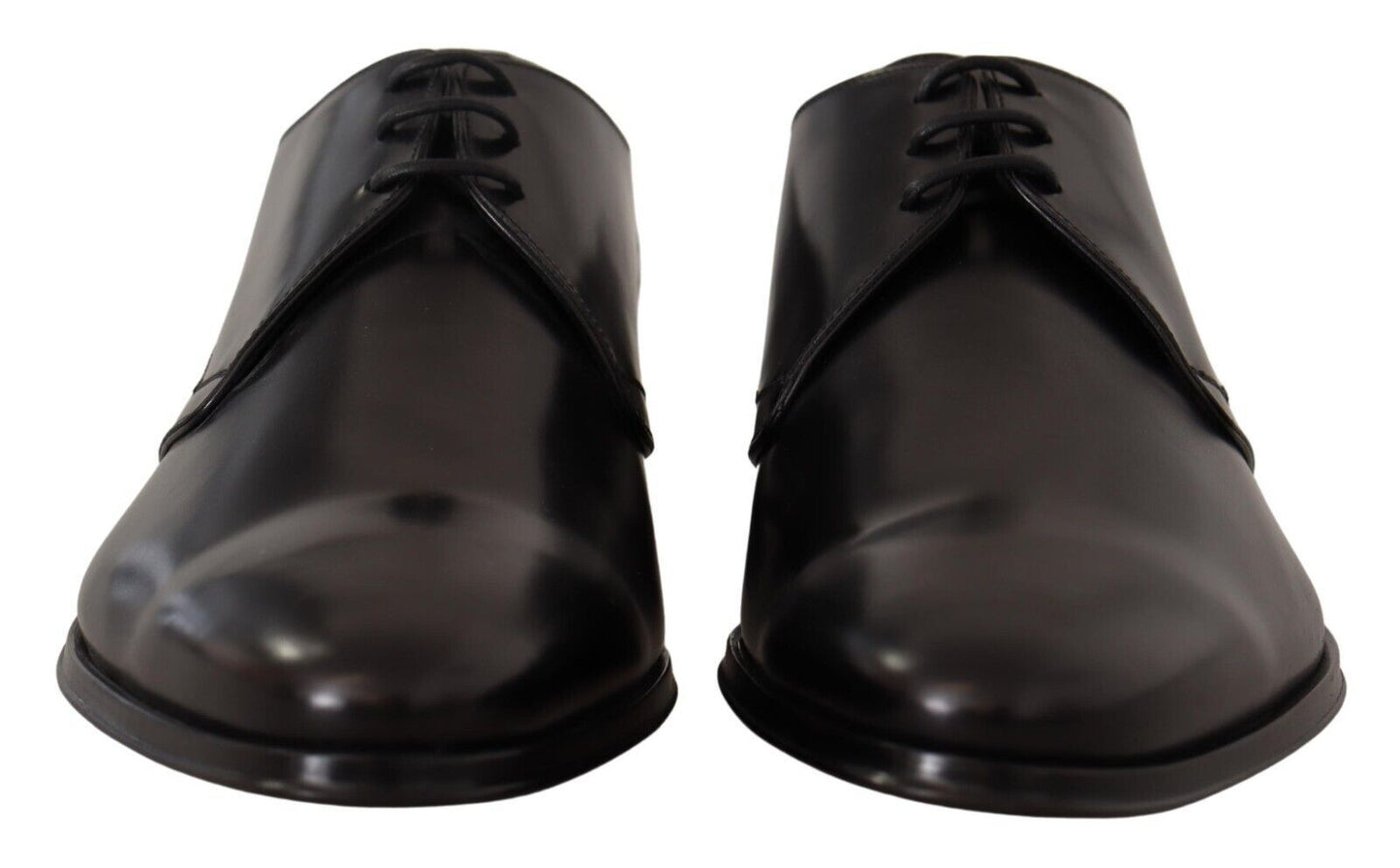 Elegant Black Leather Derby Shoes