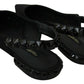 Black Flats Slingback Charmeuse Shoes