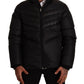 Sleek Black Puffer Jacket with Zipper Closure