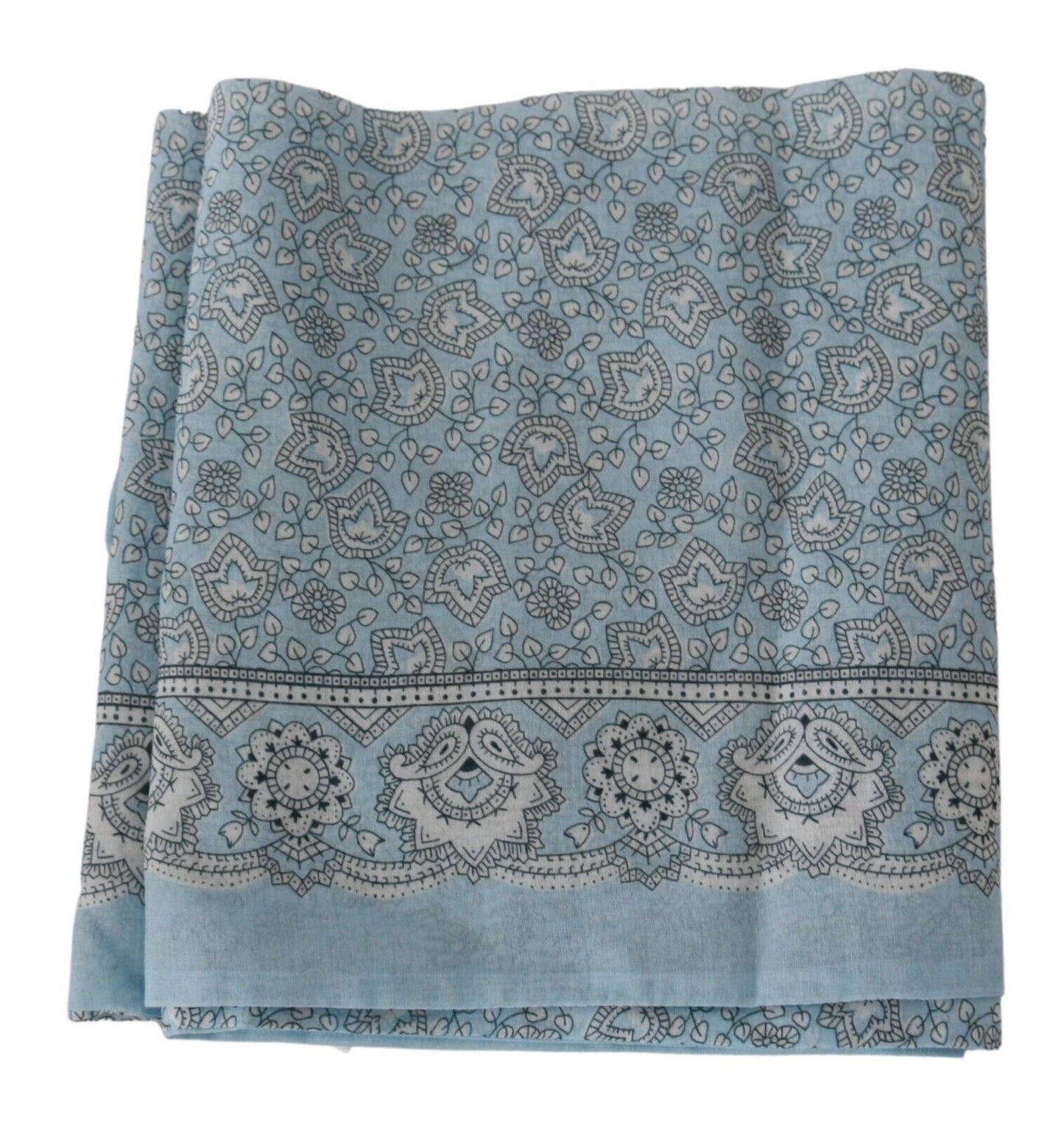 Light Blue Bandana Wrap Shawl Foulard Scarf