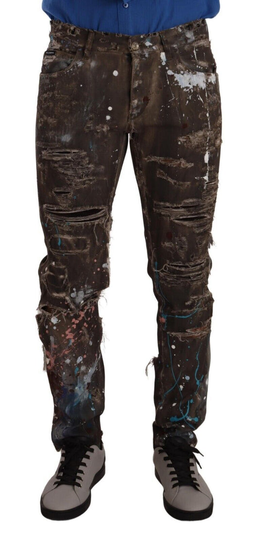 Glamorous Gold Distressed Skinny Denim