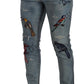 Elegant Slim Fit Light Blue Denim Jeans