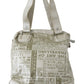 Chic White Fabric Shoulder Bag