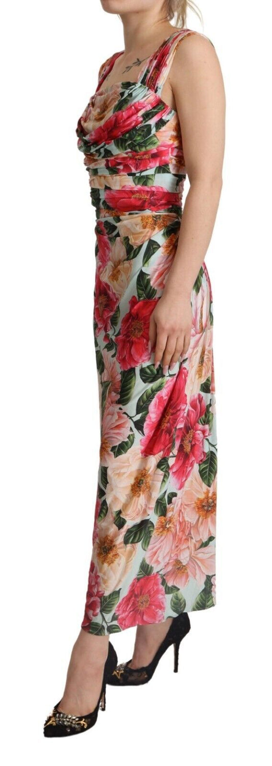 Floral Elegance Maxi Sheath Dress