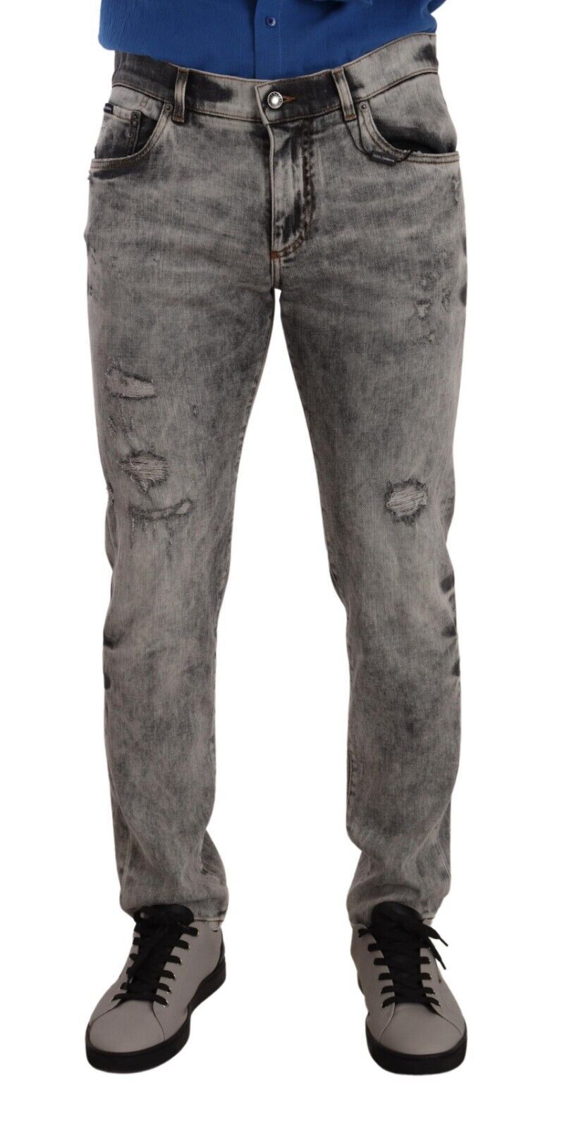 Sleek Grey Stretch Skinny Jeans