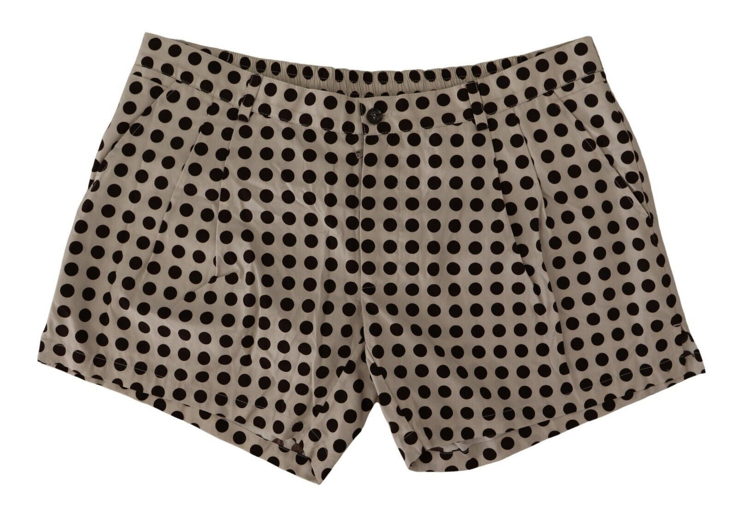 Elegant Polka Dot Cotton Shorts