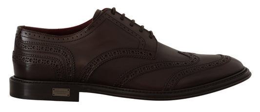 Elegant Calfskin Derby Oxford Wingtips