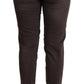 Chic Brown Low Waist Skinny Pants