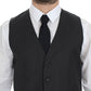 Gray Wool Formal Dress Vest Gilet Weste