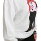 Chic Crew-Neck Pullover Sweater with Unique Print