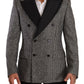 Gray Wool Double Breasted Jacket Coat Blazer