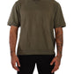 Army Green Crew Neck Cotton Tee