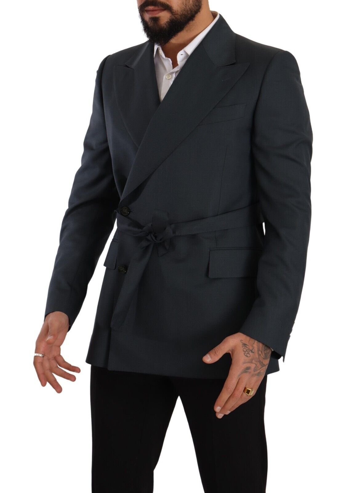 Elegant Slim Fit Silk-Wool Blend Blazer