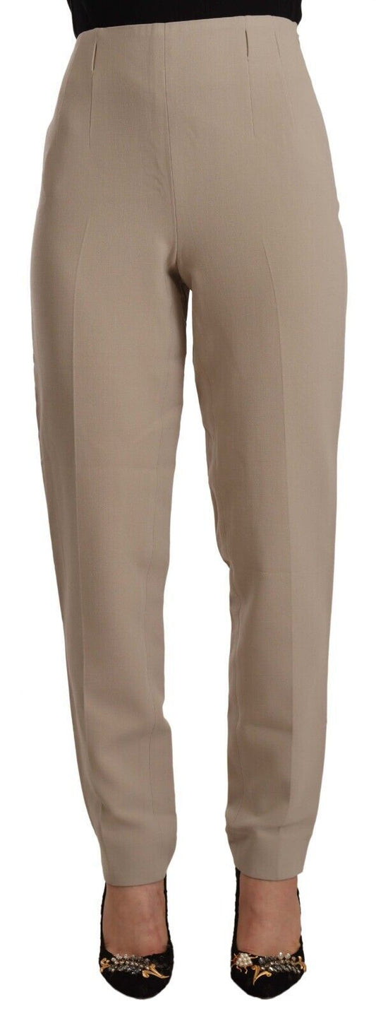 Elegant Tapered Wool-Blend Dress Pants