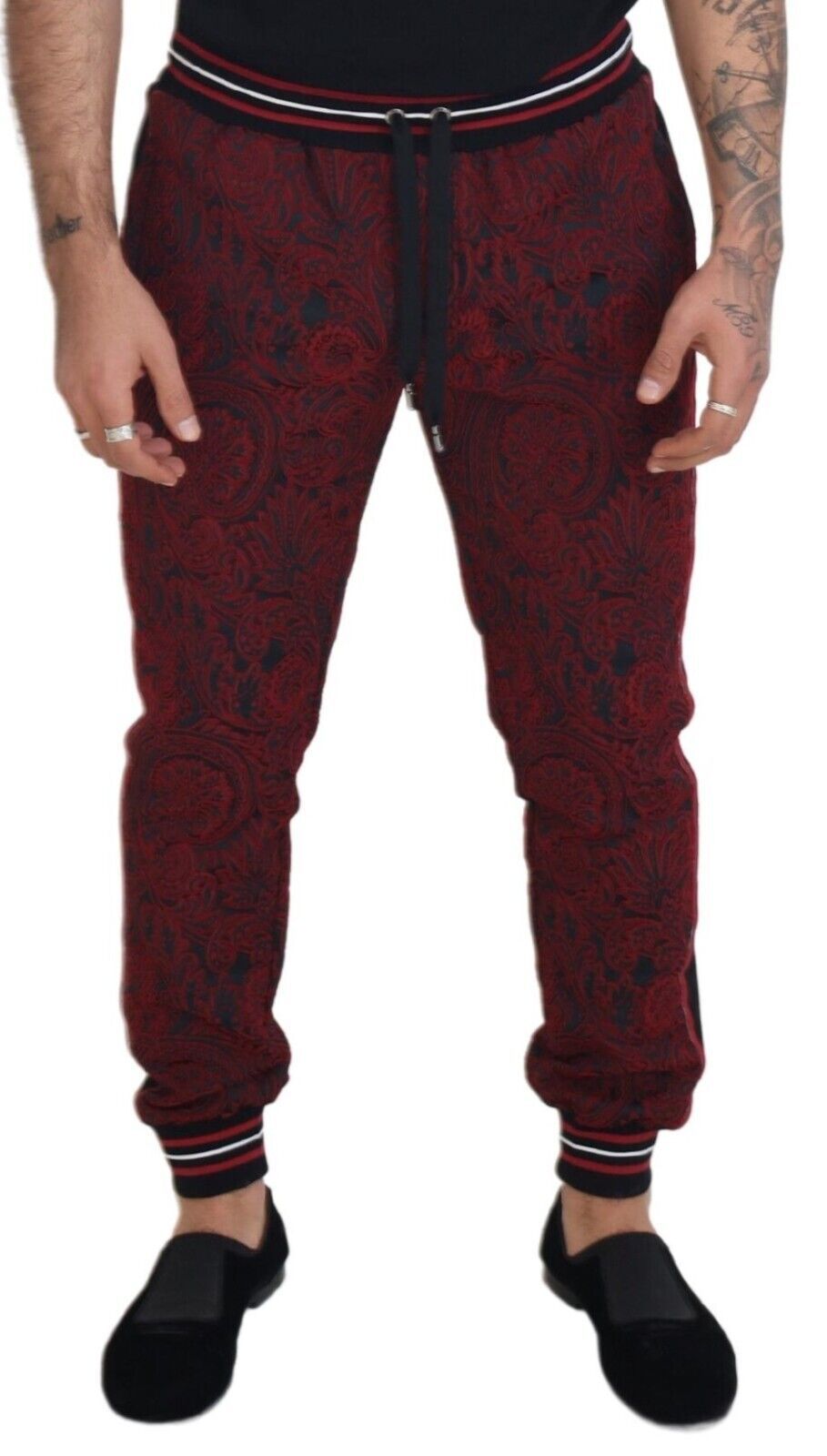 Elegant Red Wool Trousers for Men