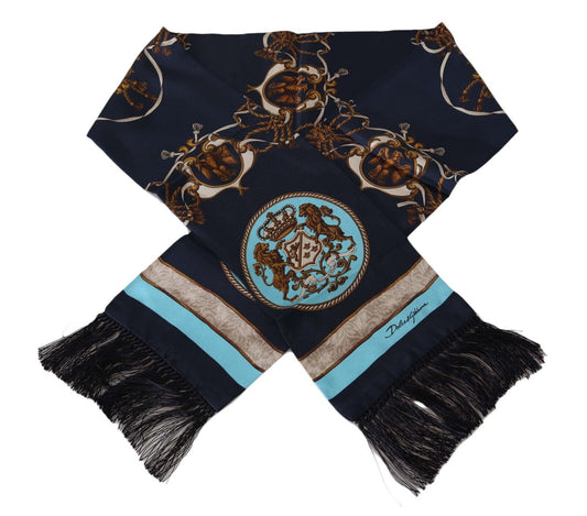 Elegant Slim Multicolor Silk Scarf