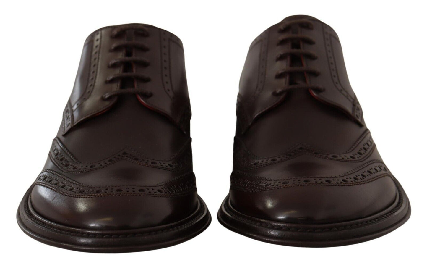 Elegant Calfskin Derby Oxford Wingtips