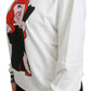 Chic Crew-Neck Pullover Sweater with Unique Print