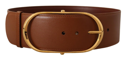 Elegant Gold Buckle Leather Belt