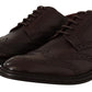 Brown Leather Oxford Wingtip Formal Derby