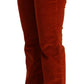 Chic Red Low Waist Straight Cut Jeans