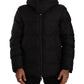 Elegant Black Parka Hooded Jacket