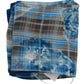 Blue Stripe Floral Printed Bandana Cotton Square Scarf