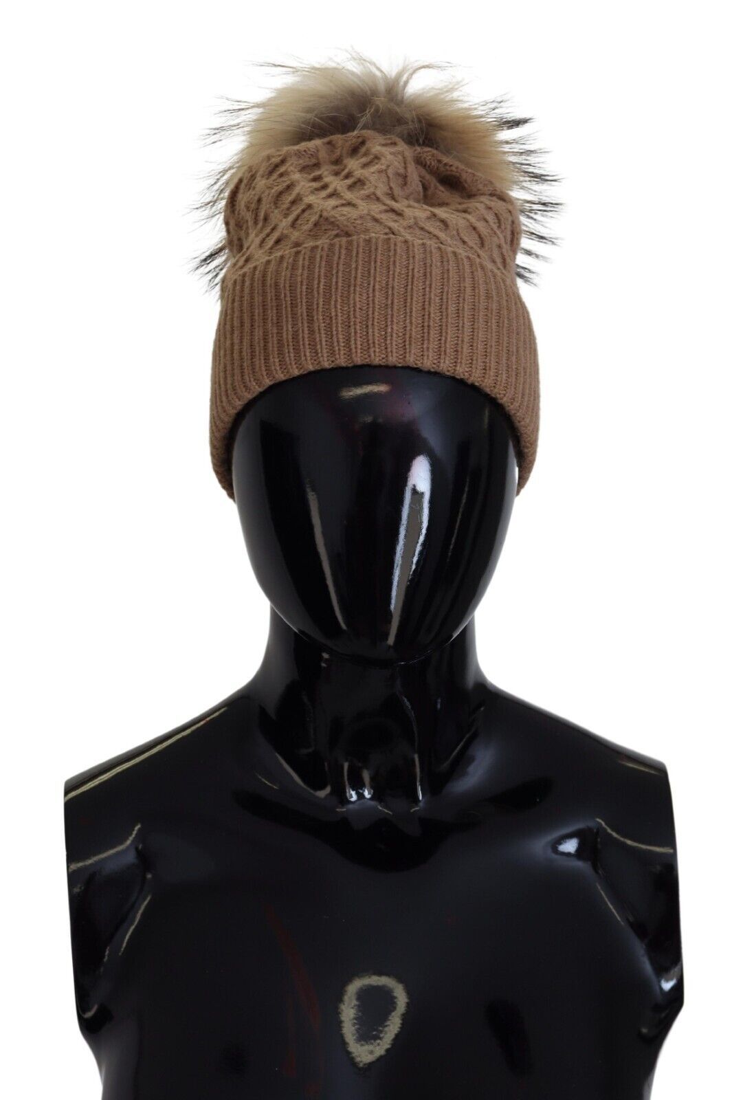 Elegant Camel Beanie Hat in Luxurious Brown Hue