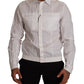 White Cotton Button Down Men Collared Shirt