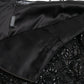 Black Crystal Handmade Knee Pencil Skirt