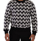 Black White Cotton DG Mania Logo Pullover Sweater