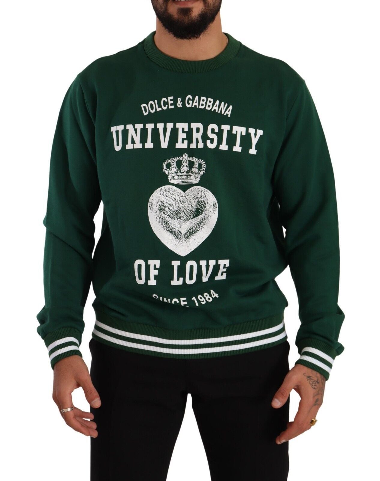 Green University Of Love Pullover Sweater