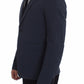 Elegant Blue Cotton Stretch Blazer Jacket